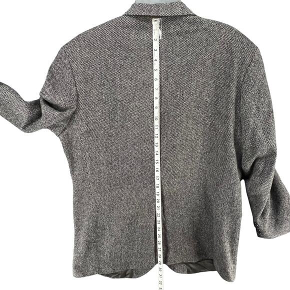 Lands End Sport Coat Jacket Mens 41R Gray Lambswool Tweed Lined Classic Business - Picture 10 of 16